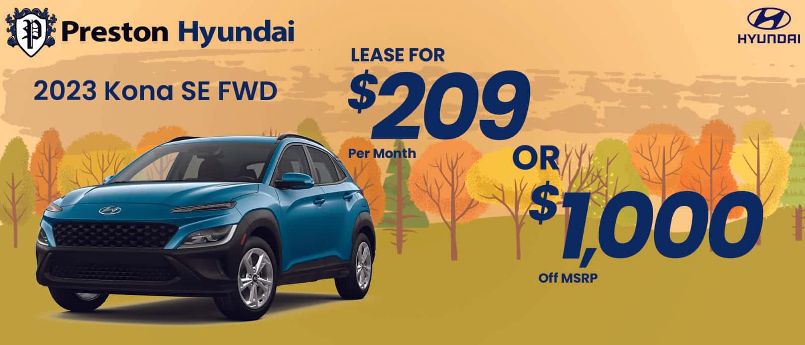 Hyundai Banner kona Sept