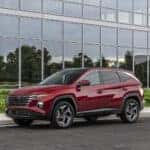 2024 Hyundai Tucson in front of a building