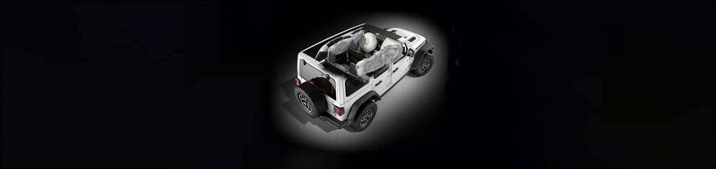 Safety image: Jeep with airbags deployed
