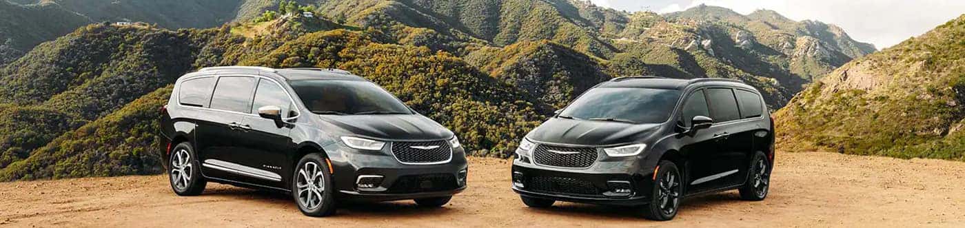 Two Chrystler minivans