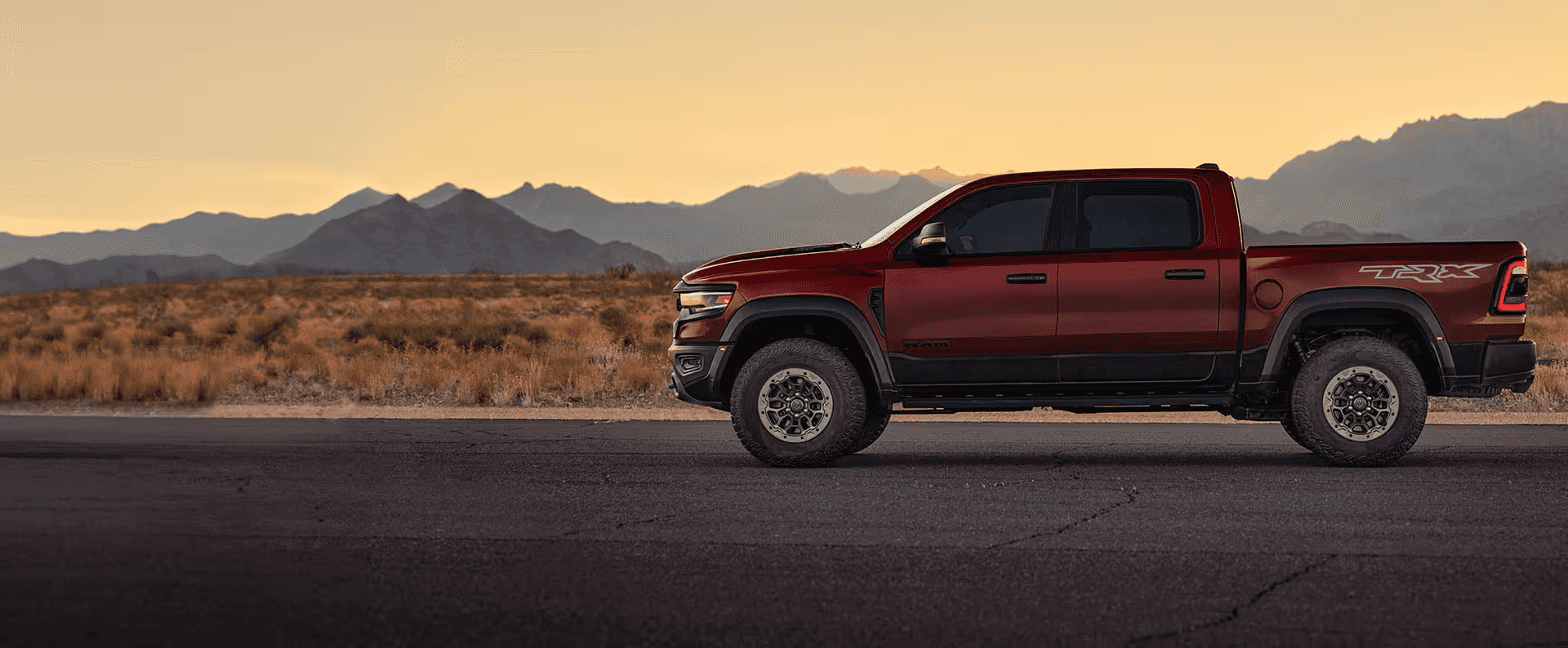 2025 TRX driving a desert road