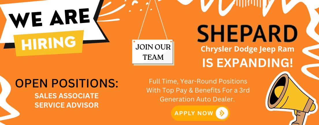 Now Hiring at Shepard CDJR