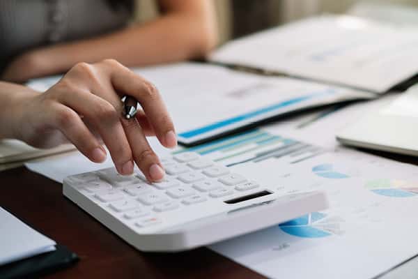 Finance professionals assisting customers