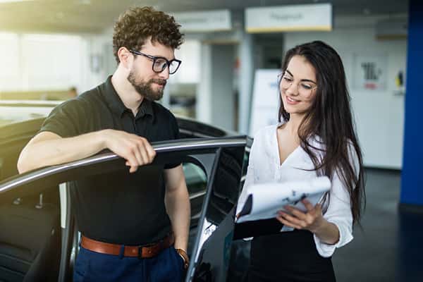 Family purchasing vehicle at Shepard dealership