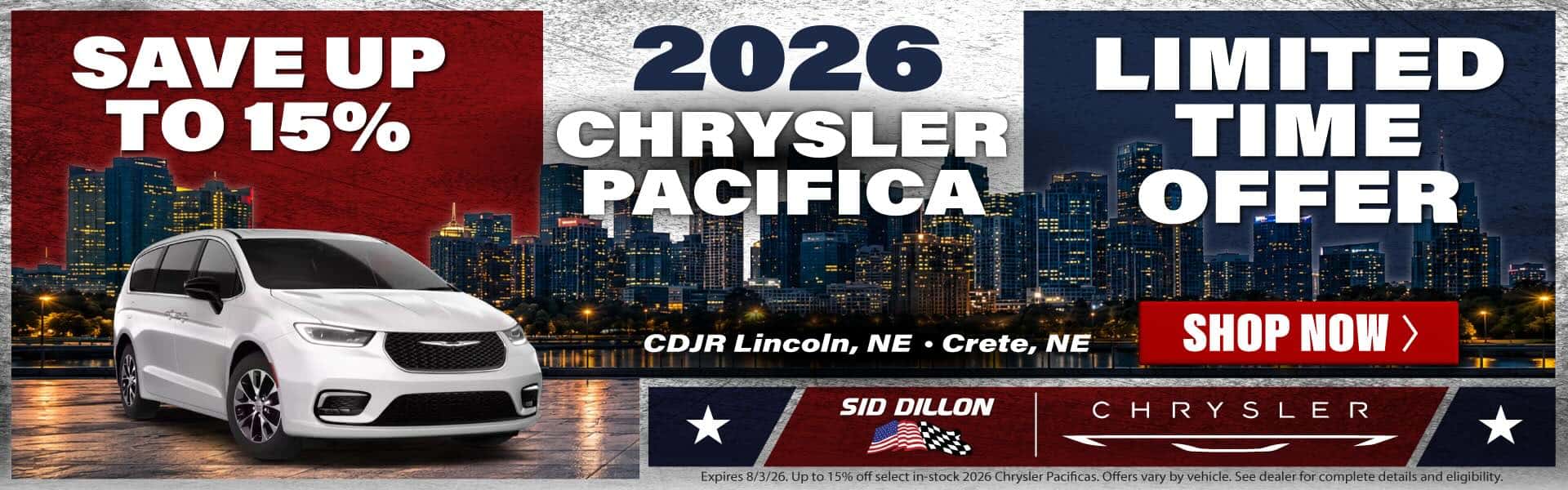 2026 Chrysler Pacificas: