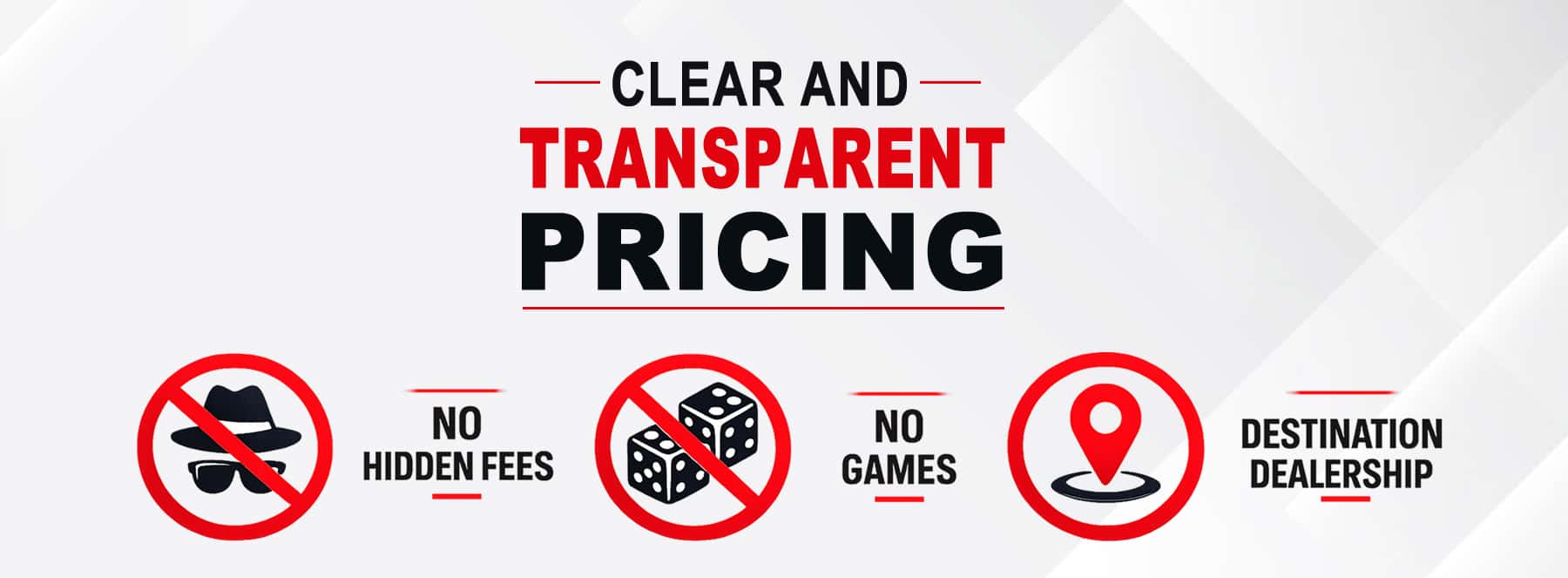 Clean and Transparent Pricing