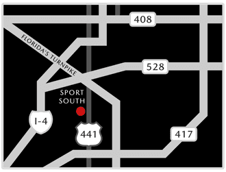 Map showing location of Sport Mazda South