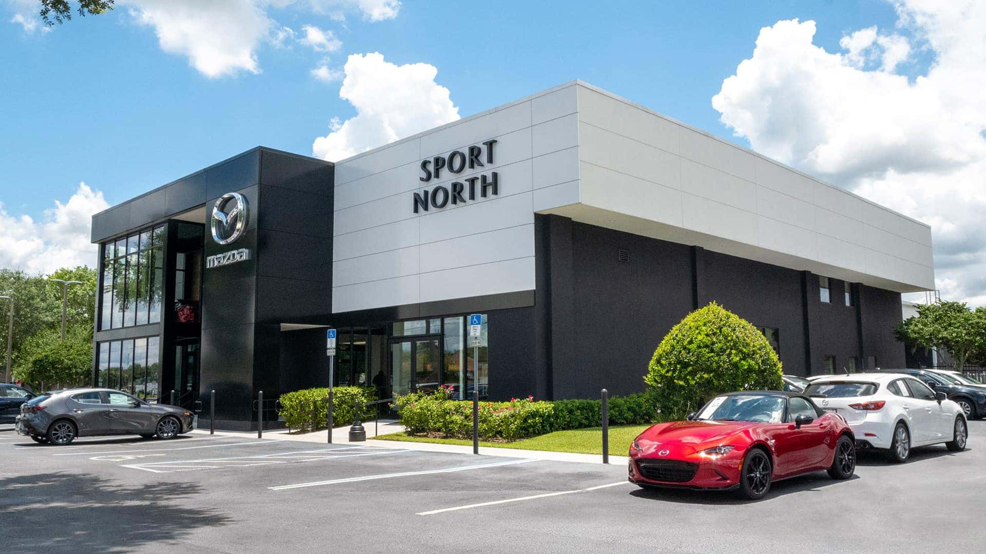 exterior of sport mazda north dealership