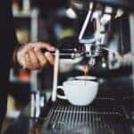 Espresso being made at a coffee shop
