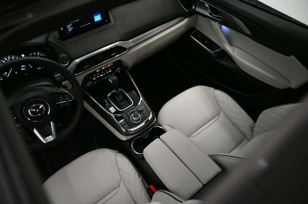 front interior of a mazda