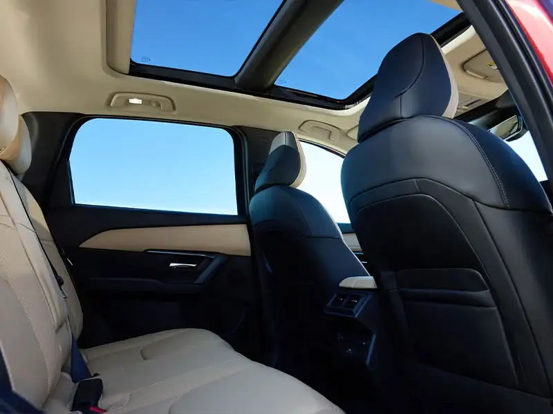 Rear seat of the 2026 Mazda CX-5 showing 39.9 inches of legroom, at Sport Mazda North in Longwood, Florida