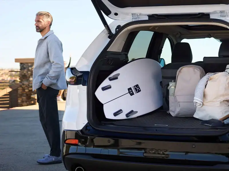 2026 Mazda CX-5 cargo area with one seat folded in the 40/20/40 folding seat setup, Sport Mazda North Longwood