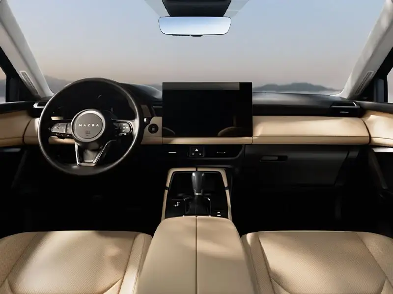 Dashboard and 15.6-inch touchscreen of the 2026 Mazda CX-5 2.5 S Premium Plus at Sport Mazda North Longwood