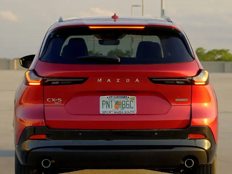 2026 Mazda CX-5 rear view showing new taillight design, at Sport Mazda North Longwood, Florida