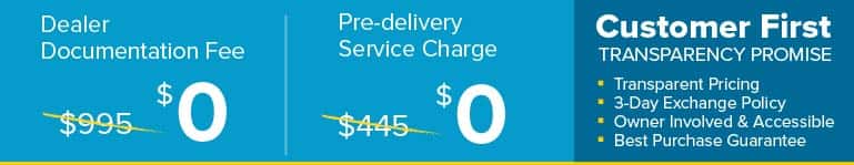 Sport Mazda North: $0 dealer documentation and pre-delivery fees, backed by our Customer First transparency promise.