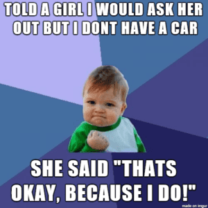 Meme of baby clenching fist 