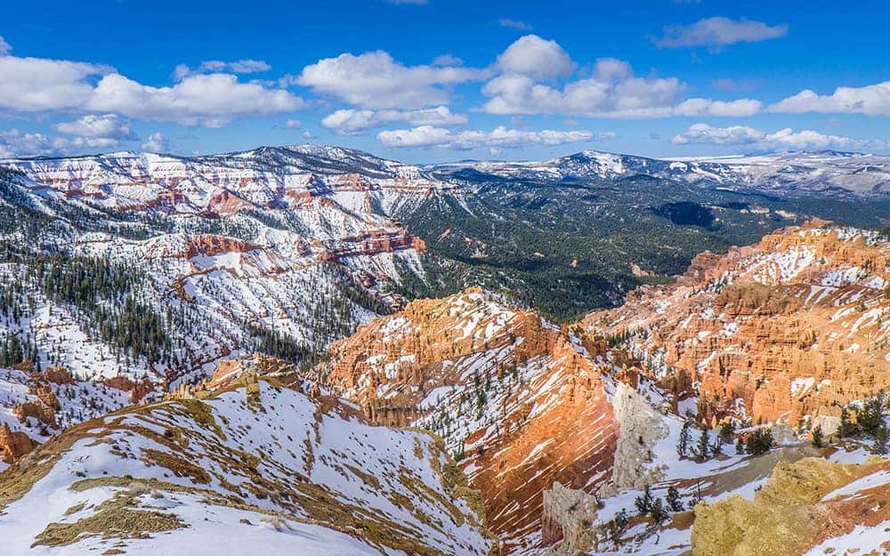Cedar Breaks National monument in Utah, Hoodos under the snow on