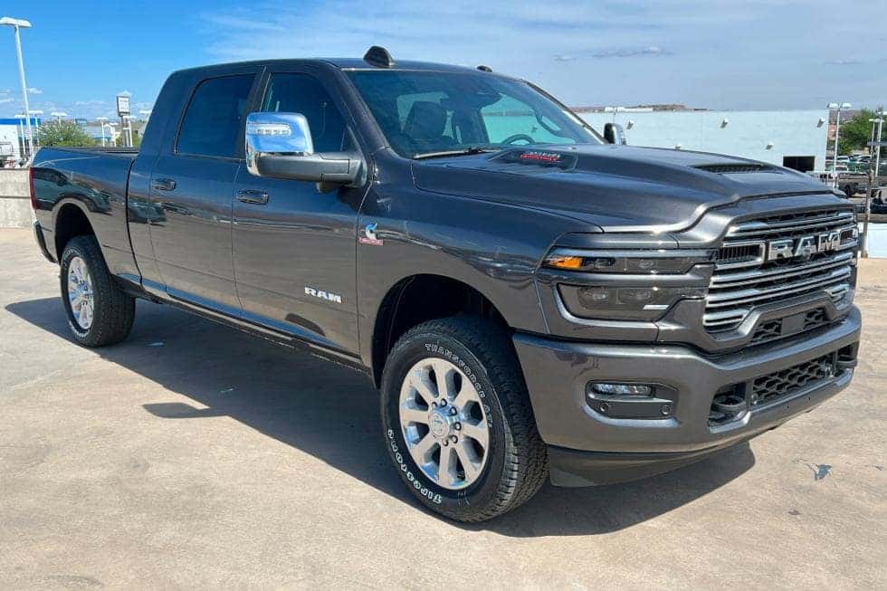 An exterior view of the 2026 RAM 3500 standing outside the showroom in St. George, UT