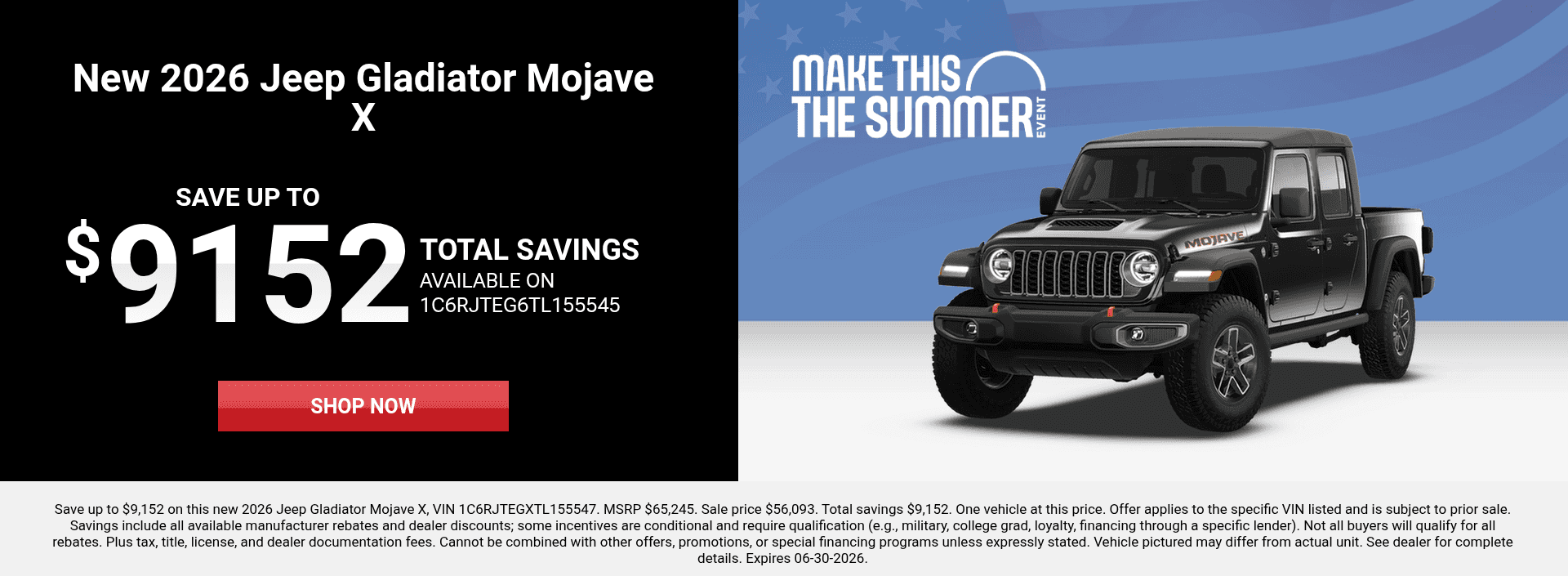 New Jeep Gladiator Special Offer