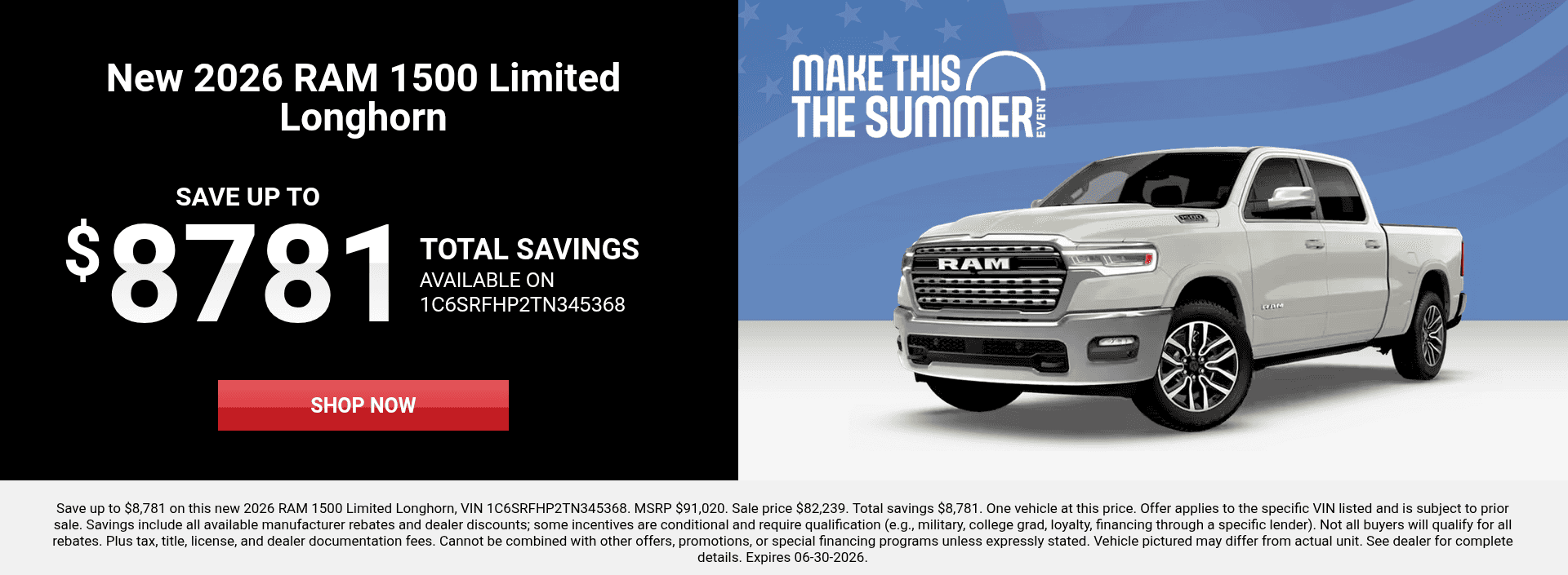 New RAM 1500 Special Offer
