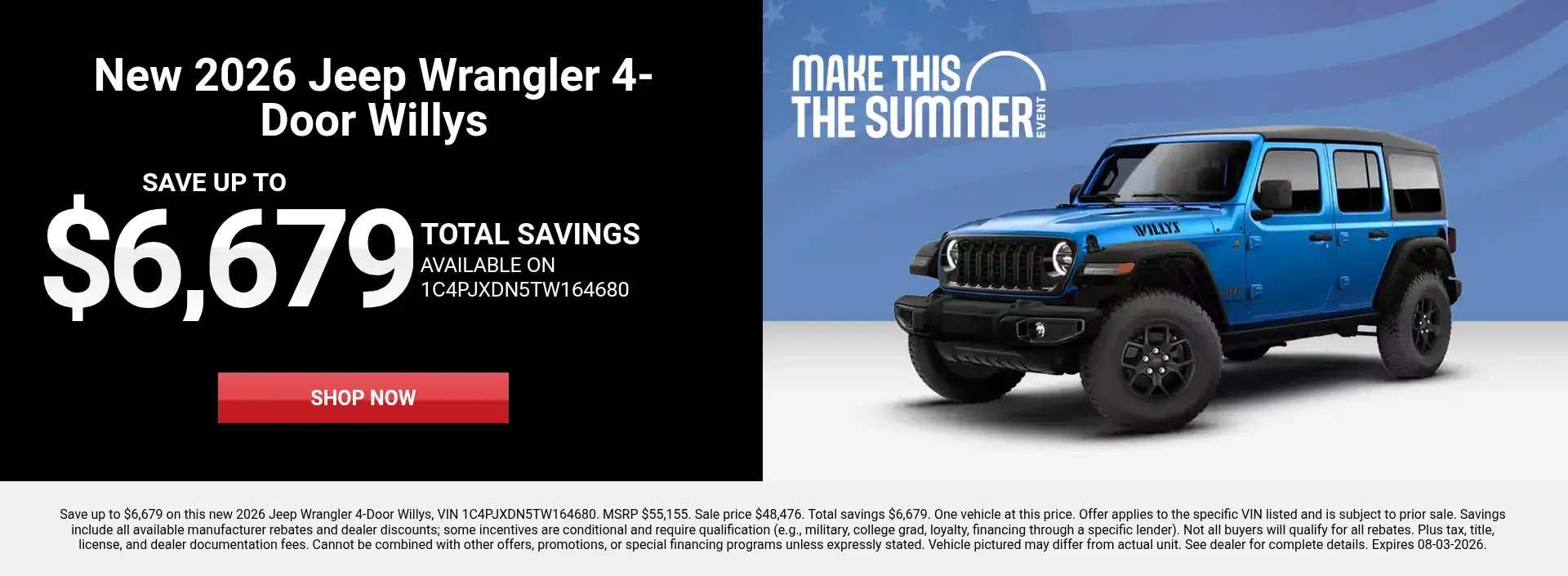 New Jeep Wrangler Special Offer