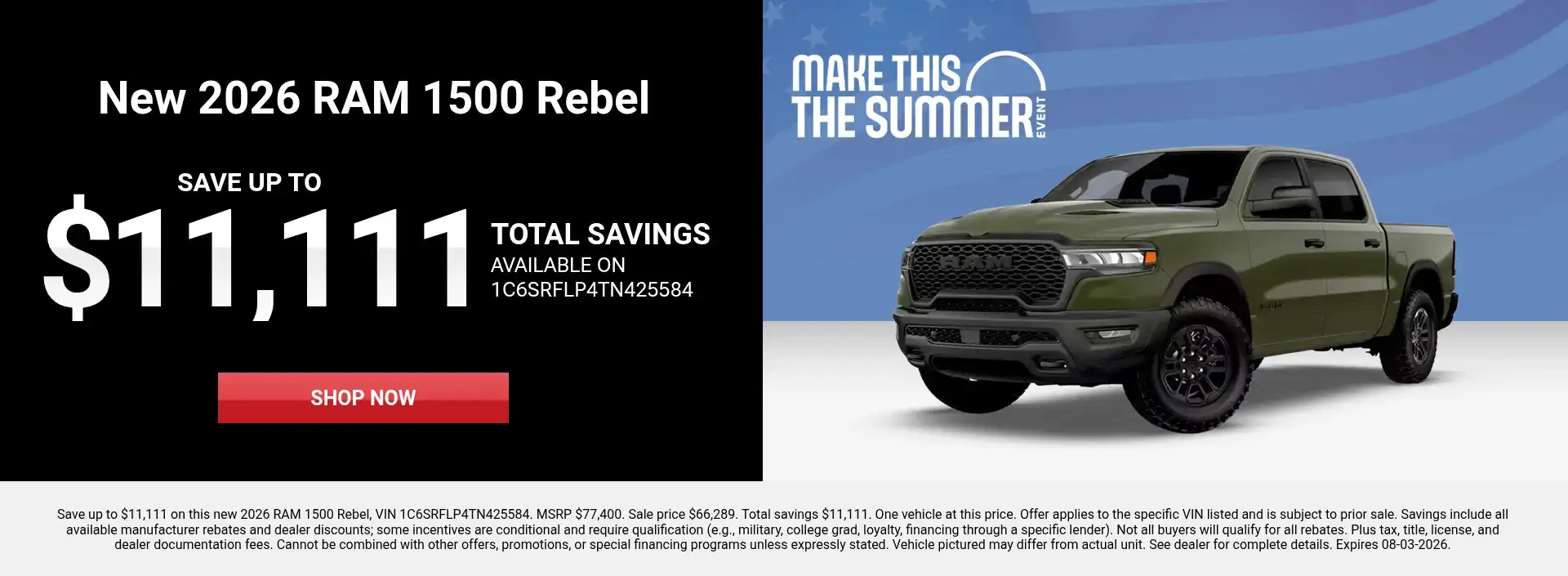 New RAM 1500 Special Offer