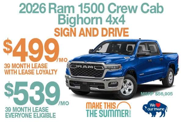 NEW 2026 RAM 1500 BIG HORN CREW CAB 4X4 5'7' BOX