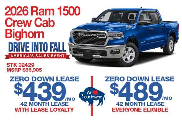 NEW 2026 RAM 1500 BIG HORN CREW CAB 4X4 5'7' BOX