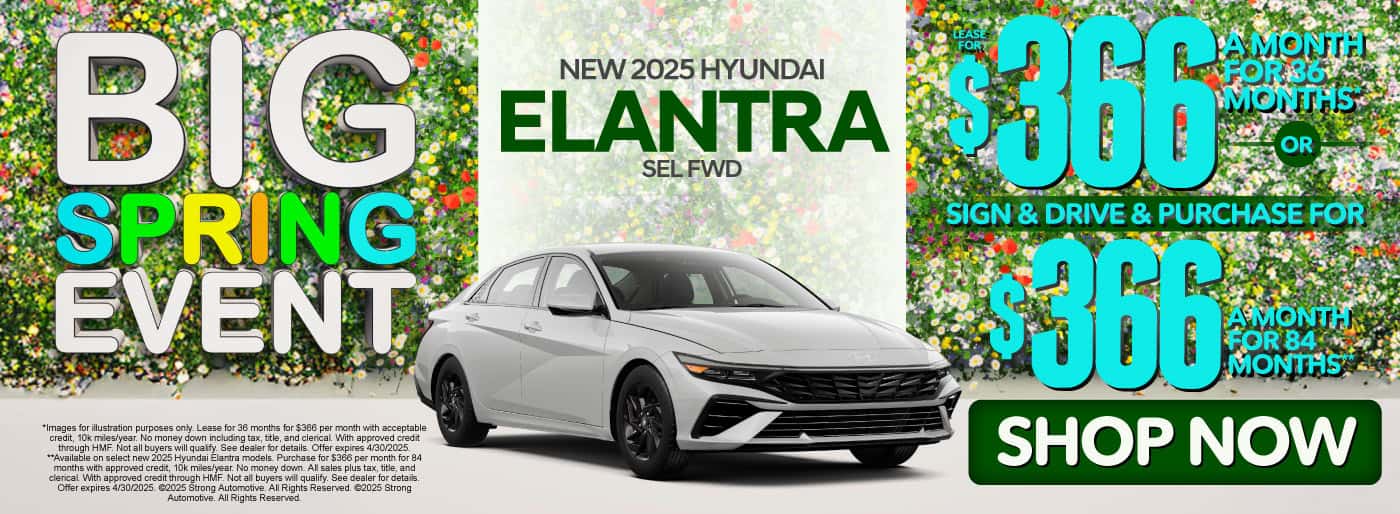 New 2025 Elantra SEL FWD "Lease for $366 a month for 36 months* Or sign and drive and purchase for $366 a month for 84 months** "