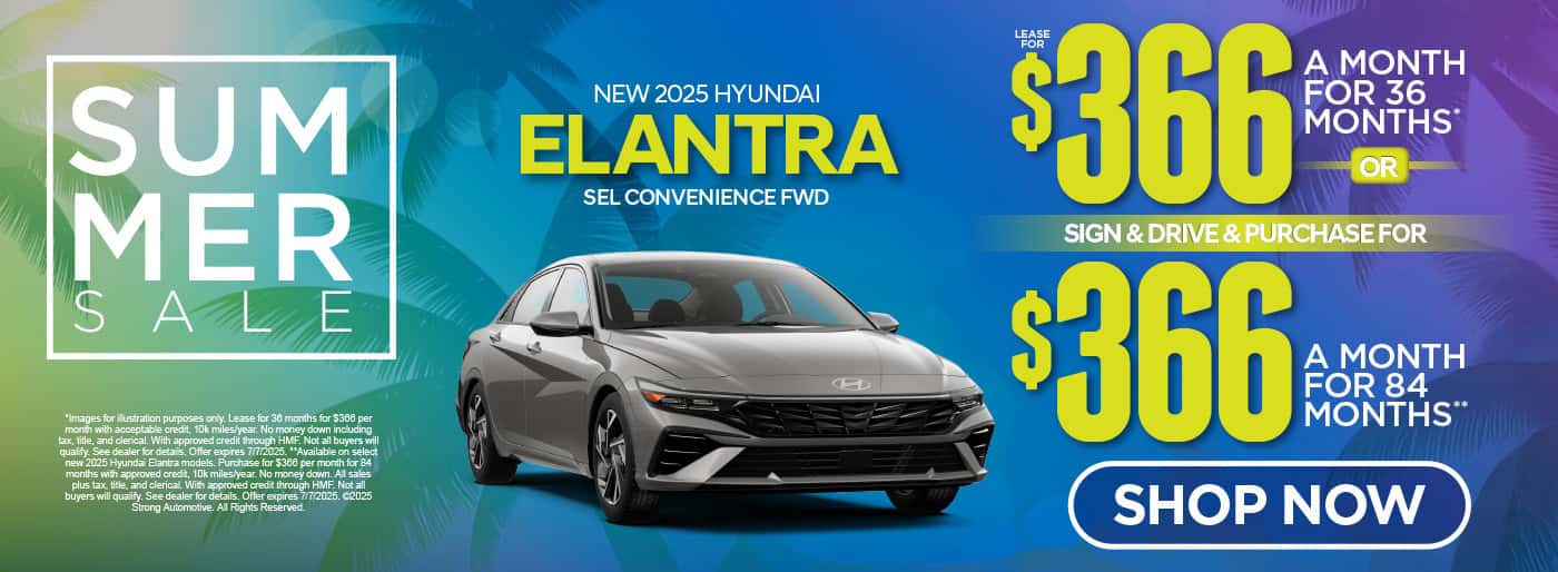 New 2025 Elantra SEL CONVENIENCE FWD "Lease for $366 a month for 36 months* Or sign and drive and purchase for $366 a month for 84 months**"