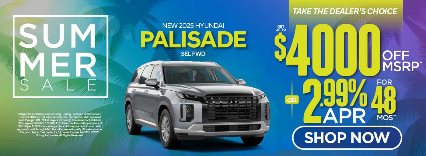 New 2025 Hyundai Palisade SEL FWD "Take the dealer's choice and get up to $4,000 off MSRP* Or 2.99% APR for 48 months**"