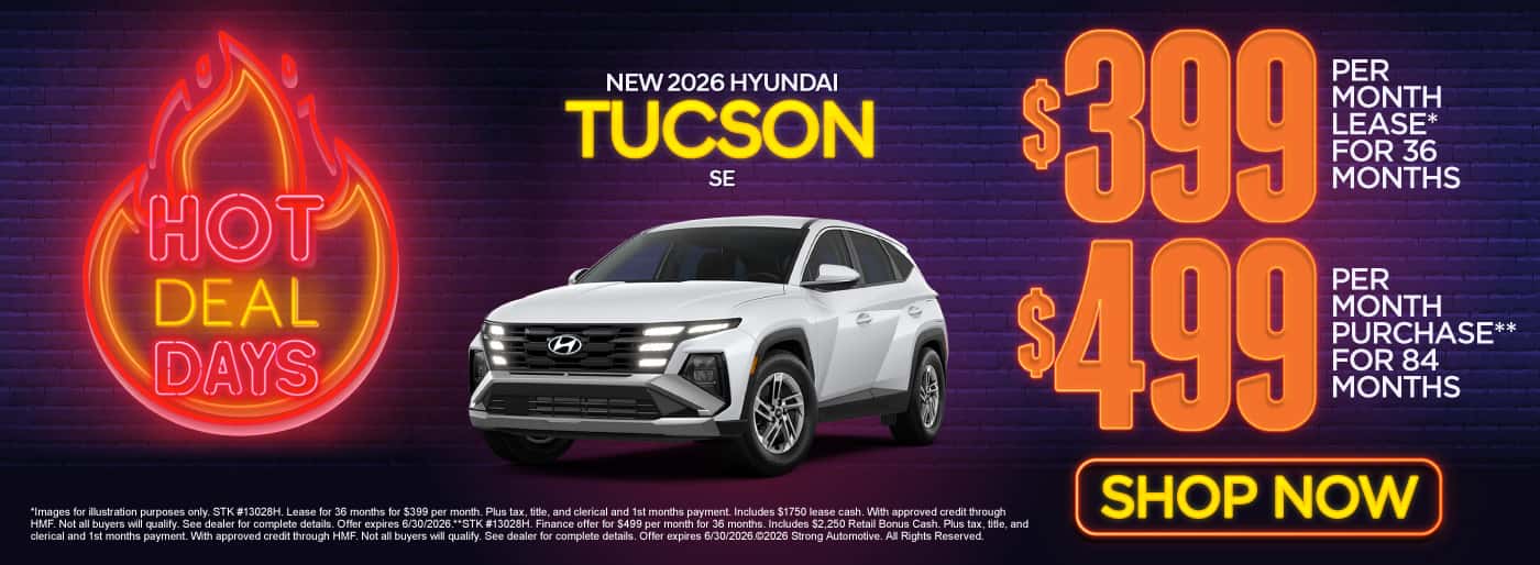 NEW 2026 HYUNDAI TUCSON SE "LEASE $399 A MO / 36 MONTHS* $499 PER MONTH PURCHASE** for 36 months "