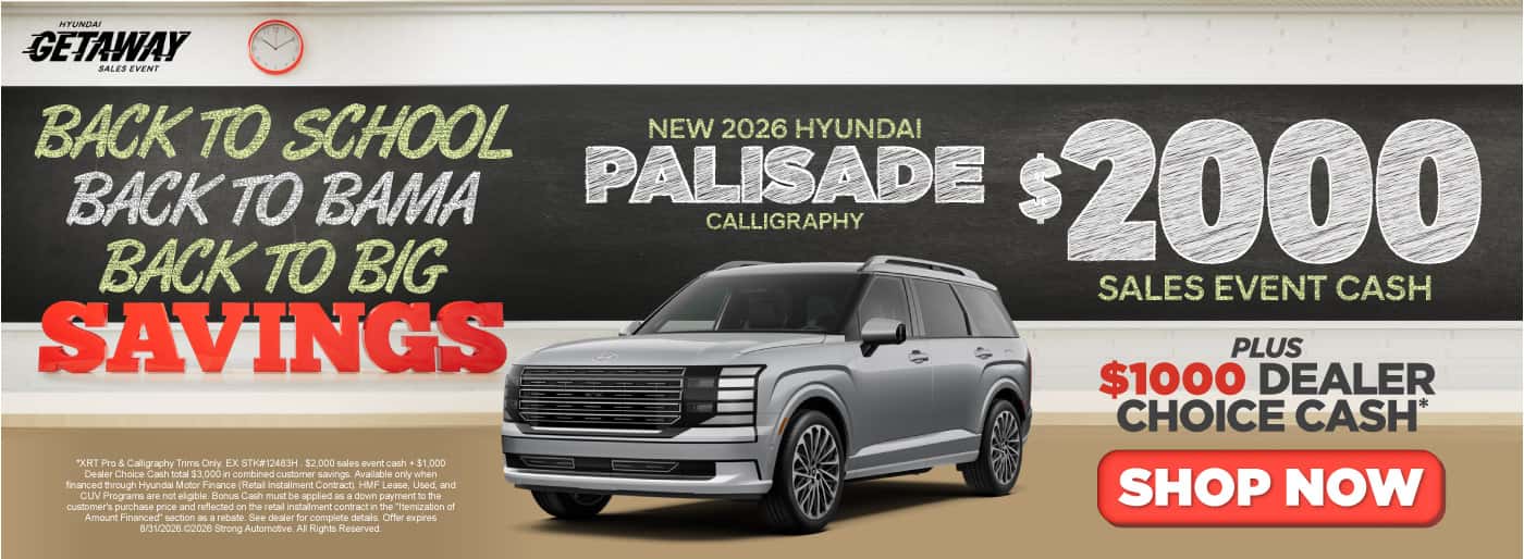 NEW 2026 Hyundai Palisade Calligraphy "$2,000 Sales Event Cash + $1,000 Dealer Choice Cash* "