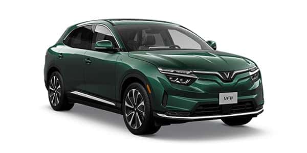 A green 2024 VinFast VF 8 Plus