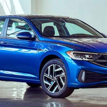 Blue Volkswagen Jetta