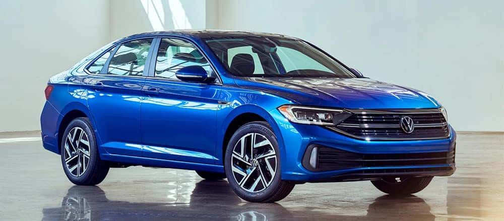Blue Volkswagen Jetta