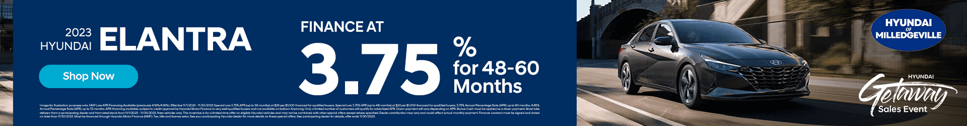 2023 Hyundai Elantra Finance at 3.75% for 48-60 Months