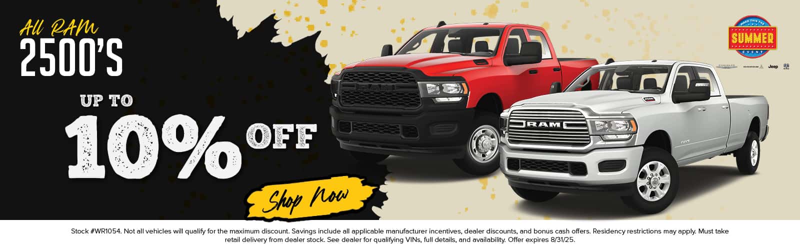 All RAM 2500's Up To 10% Off