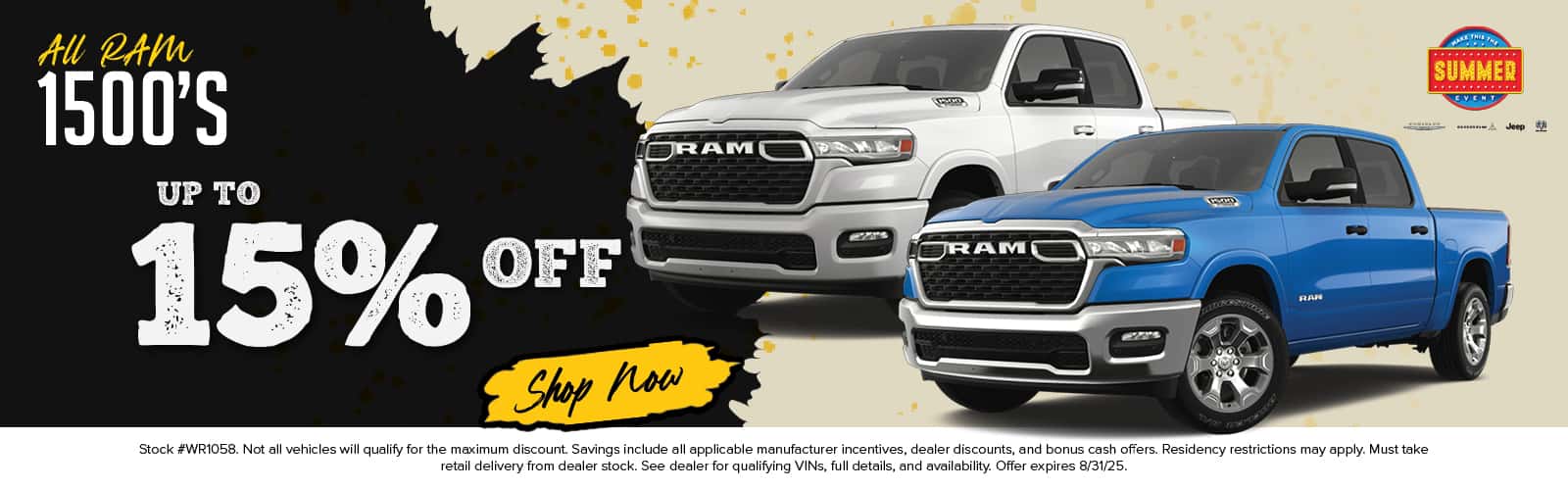 All RAM 1500's Up To 15% Off