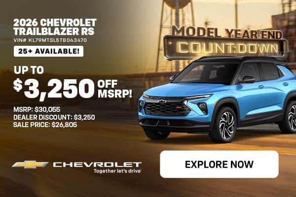 '26 Trailblazer - Up to $3,250 Off MSRP