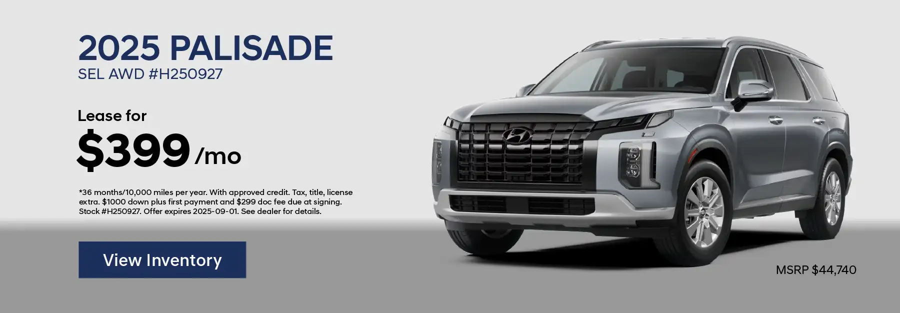 Woodhouse Place Hyundai Offer Palisade Lease