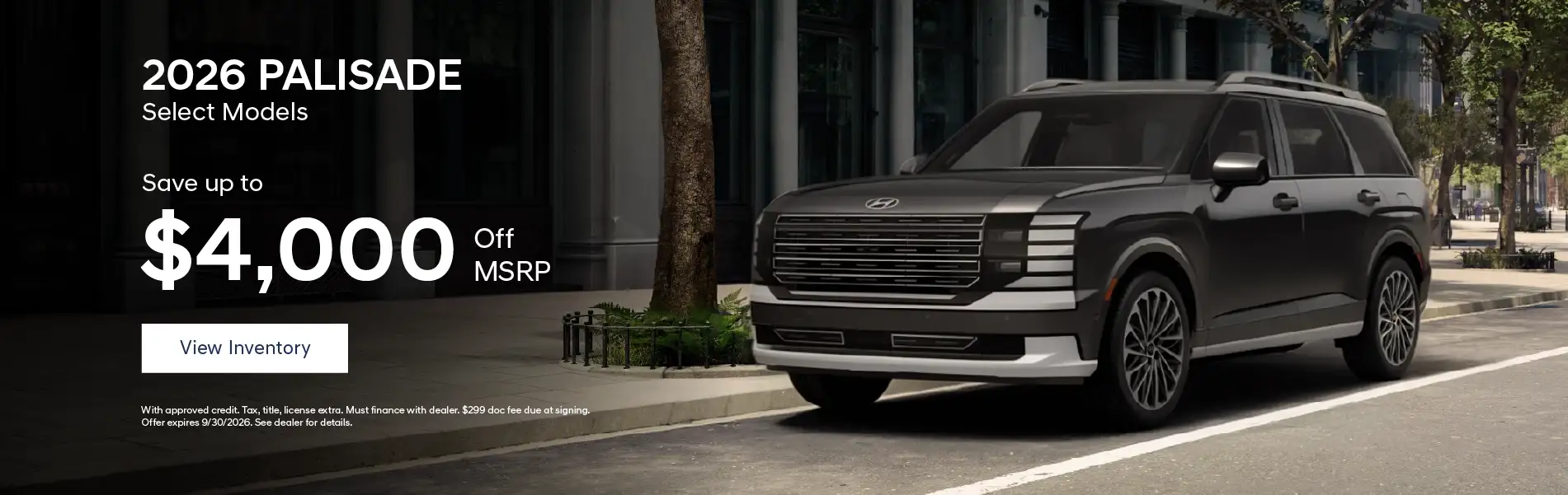 2026 Hyundai Palisade Select Models - Save up to $4,000 Off MSRP