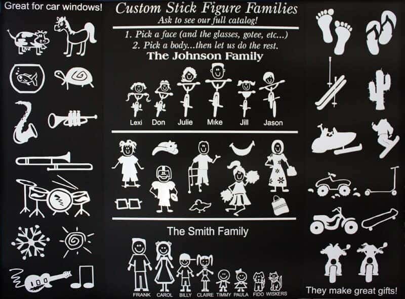 Custom Family Car Decal Stick Figure Family Decal Custom Family