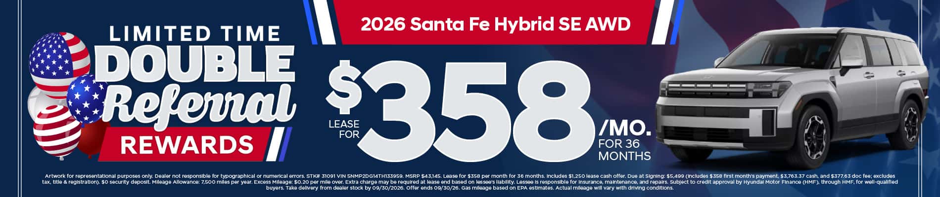 2026 Santa Fe Hybrid SE AWD