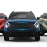 2025 Sportage Hybrid in red blue and green colors