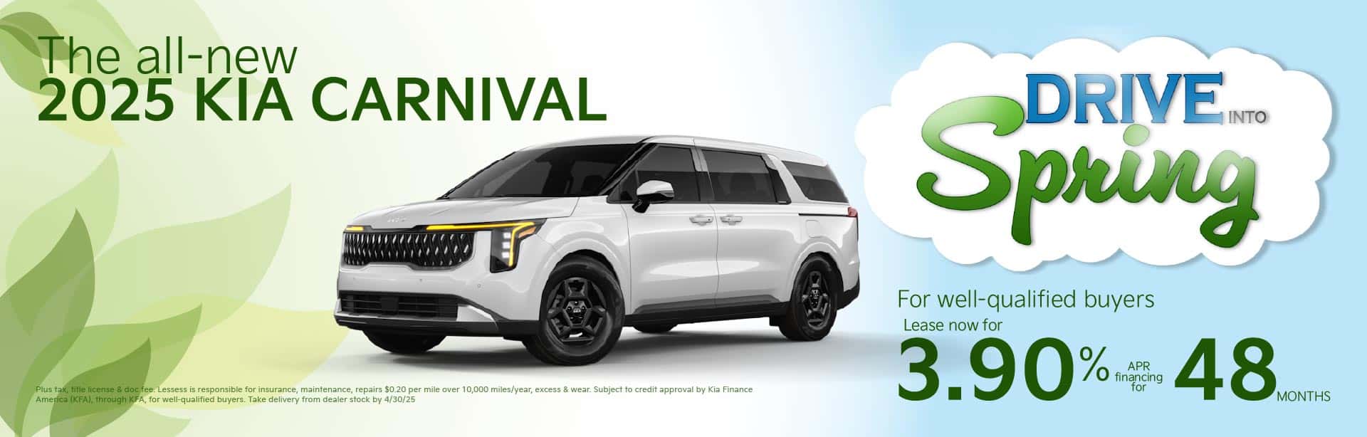 Carnival 3.9% APR for 48 months