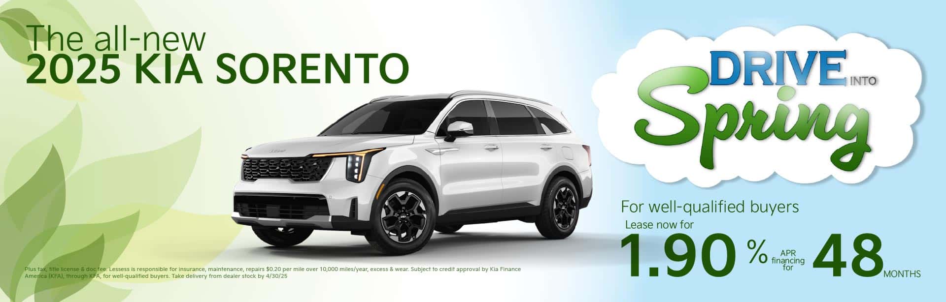 Sorento 1.90% APR for 48 months