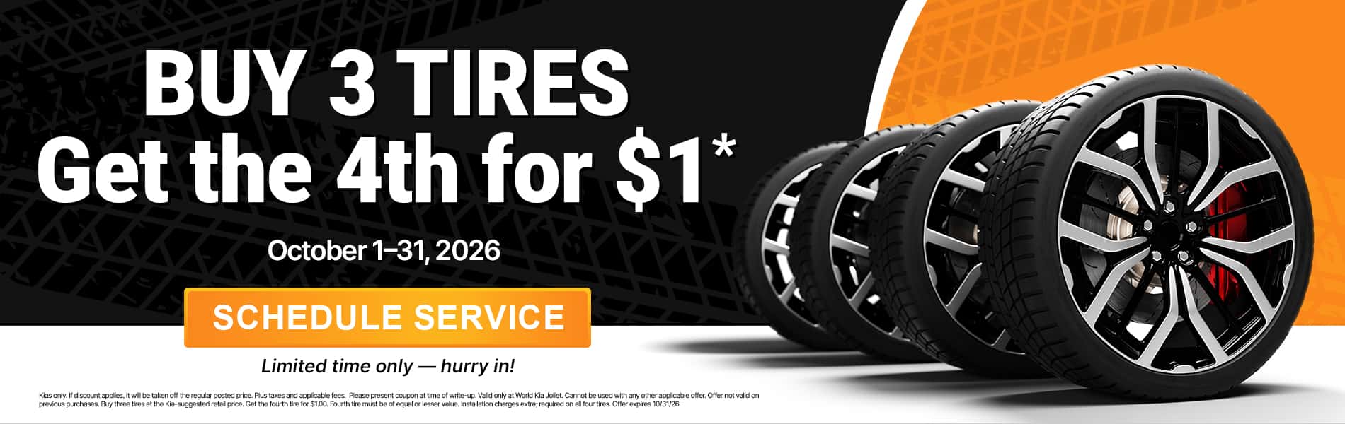 Buy the 3 Tires Get the 4th for $1